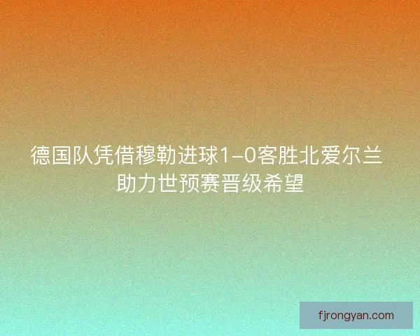 德国队凭借穆勒进球1-0客胜北爱尔兰 助力世预赛晋级希望